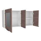 Mueble Superior Cocina Fendi Rta Blanco + Castaño