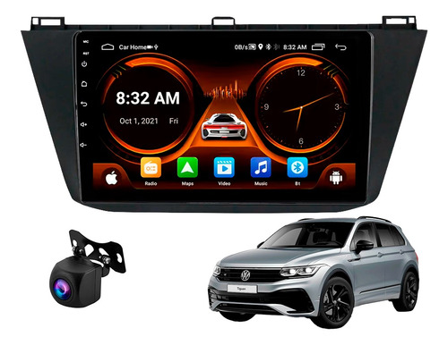 Estereo Vw Tiguan 2018-2023 Carplay Android Auto 4+64gb