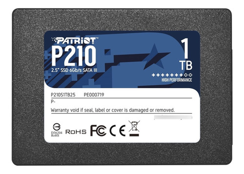 Hd Ssd Interno Patriot P210s1tb25 1tb Novo N/f