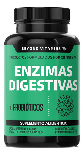 Enzimas Digestivas + Probióticos -suplemento Alimenticio 180