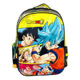 Mochila Dragon Ball Super, Goku, Vegeta Primaria Original M2