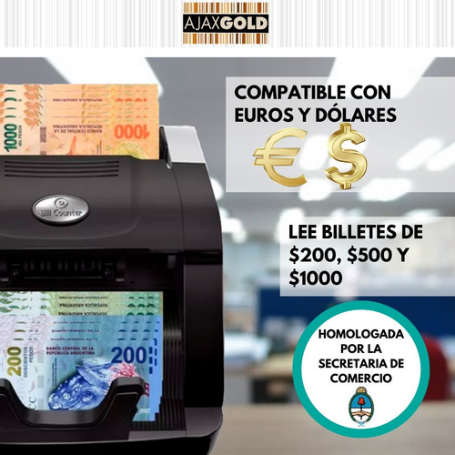 Contadora De Billetes Máquina Cuenta Dinero Detector Falsos