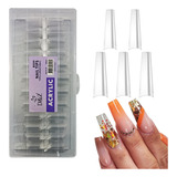 240 Tips Unhas Média Em Gel D&z Curvatura C Transparente