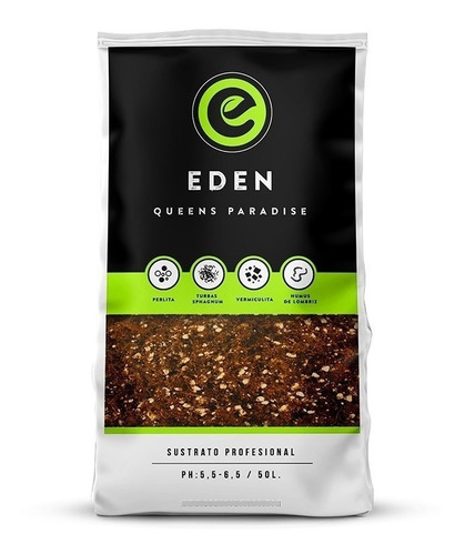 Sustrato Profesional Eden 50 Litros Tierra Fértil Cultivo