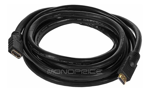 Monoprice Commercial Series Premium 10ft 24awg Cl2 Cable Hdmi De Alta Velocidad De Extensión Macho A Hembra - Negro