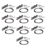 Kit De Piolas Para Colgar Suspender Luminaria Lineal Led X10