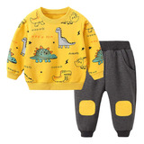 Conjunto De Ropa Para Beb Y Nio, Con Estampado De Dinosaurio