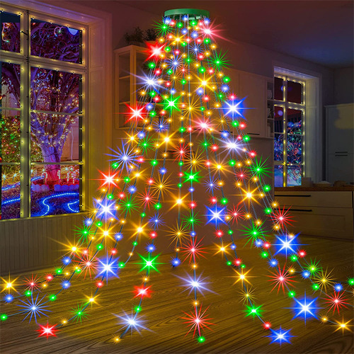 8 Modos Control Remoto Luces De Cadena De Árbol De Navidad