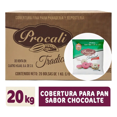 Cobertura De Chocolate Procali Blanca Caja 20 Kg | Envío gratis