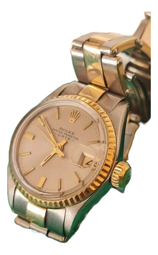 Relógio Rolex Lady Oyster Perpetual De Ouro Misto