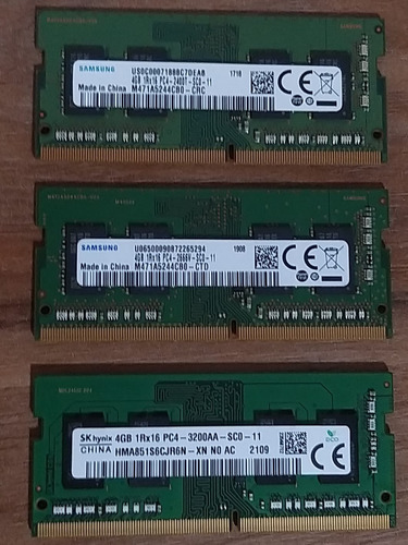 Pack Memoria Ram Para Notebook 3x 4gb Ddr4