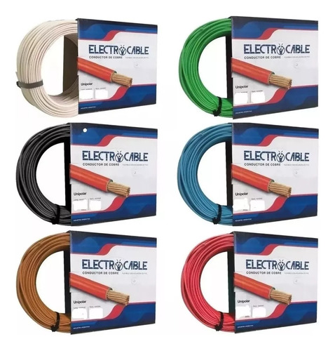 Cable Unipolar 6mm 100% Cobre Electrocable 50mts Bajo Norma