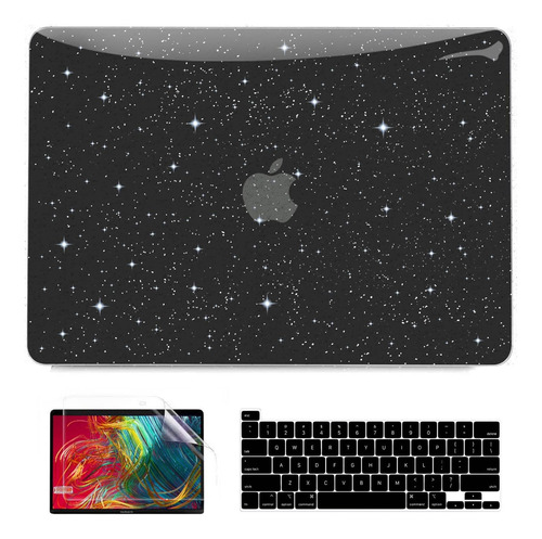 Funda Anban Para Macbook Pro 13 M2 + C/teclado Glitter Black