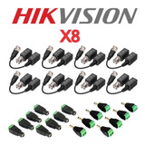 Pack Balun De Video Hikvision + Fichas Plug Cámaras Con Utp