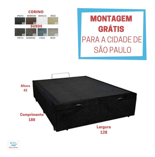 Cama Bau Casal Viúva 128x188