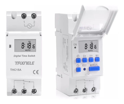 Relé Interruptor Horário (timer) Thc15a 220v 16on/off Din.