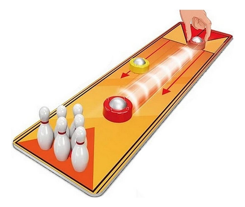 Juego De Mesa Bolos Con Mini Pista Interactivo Niño Agilidad