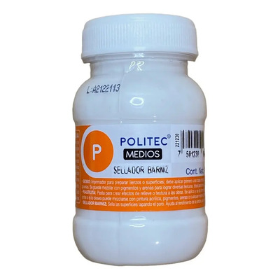 Barniz Acrílico Politec 100ml Transparente Base Agua Semi Mate