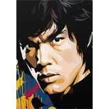 Quadro Poster Decoração Bruce Lee Jun-fan Pop Arte Kung Fu