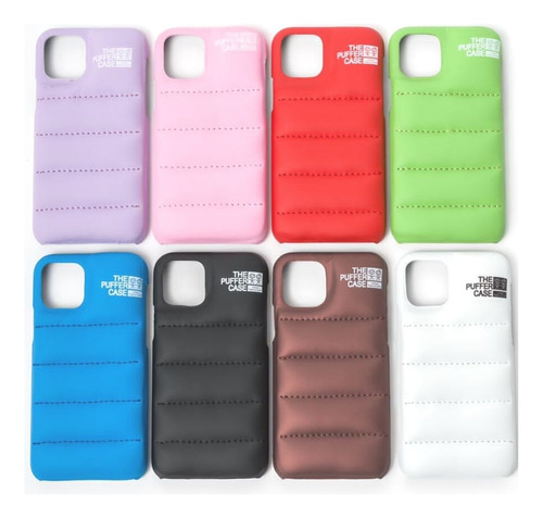 Funda Puffer Case Para iPhone 11 12 13 Pro Max Colores