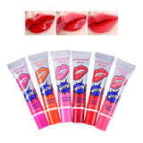 Labial Tinta Indeleble Larga Duración Peel Off Lip Gloss F Acabado Cherry Red Color A Escoger