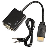 Cabo Conversor Adaptador Hdmi Para Vga Com Saída P2 Áudio