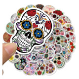 50 Pegatinas Calcomanías Stickers Calcas México Calavera