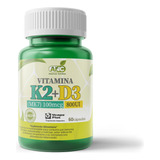 Vitamina K2 + D3 60 Caps (mk7) 100mcg 800ui  Anc