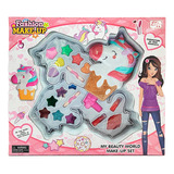 Juego De Maquillaje Makeup Set Plegable Unicornio Infantil