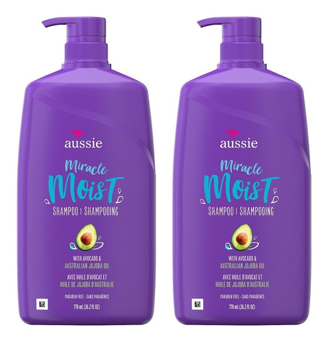 Shampoo Aussie Moist 778 Ml - 2unidades