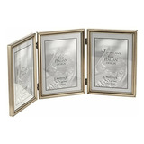 Lawrence Frames 11557t Antique Pewter Hinged Triple Picture