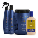 Kit Completo Aneethun Linha A 4 Shampoo Mascara Creme Spray