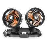 Ventilador 2 Auto Coche Portátil Potente 2 Velocidades 2 Usb