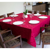 Toalha De Mesa Glamour Quadrada Jacquard 8 Lugares 2,20x2,20