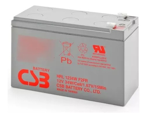 Batería Recargable 12v - 9ah Csb 34w Hrl 1234w F2  Nueva