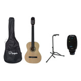 Combo Guitarra Criolla Parquer + Funda + Soporte + Afinador