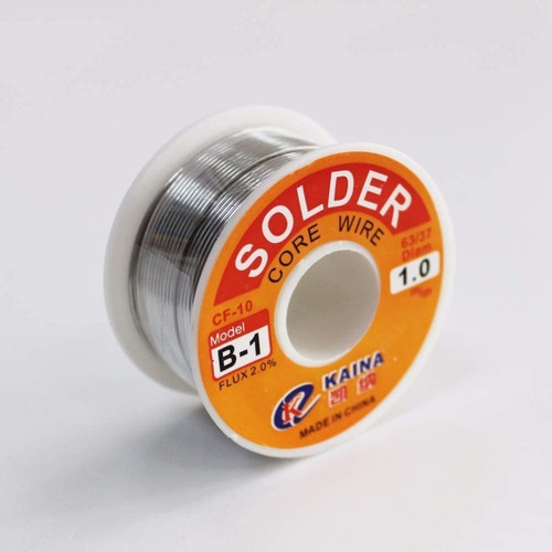 Rollo Estaño Soldadura Sn: 63/37 Flux 2% Diamet 1 Mm X 100gr