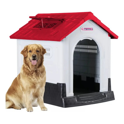 Casa Para Perros Raza G R A N D E De Invierno Lluvia Verano Color Terracota | Envío gratis