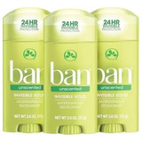 Ban Kit Desodorante Antitranspiran Sólido 73g Trio Unscented