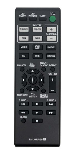 Control Remoto Rm-amu199 Sony Home Audio Mhc-gpx555 