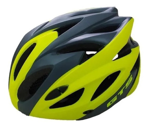 Capacete Ciclismo Bike C/sinalizador Led Gts In-mold Amarelo