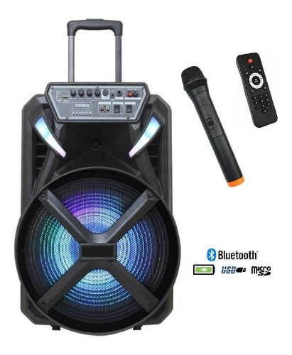 Bafle Amplificado 15 Portatil Bat Bt Usb Mic Inalam As3035