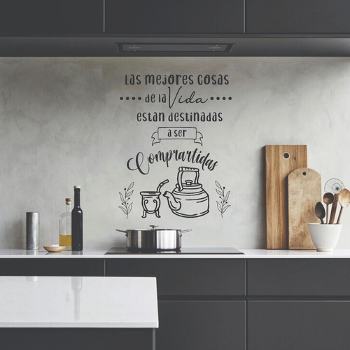 Vinilo Decorativo Mate  Frases Cocina Deco