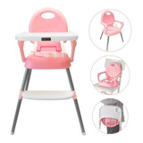 Silla Comedor Bebe 3en1 Happy Baby Azul Cp7000 Color Rosa