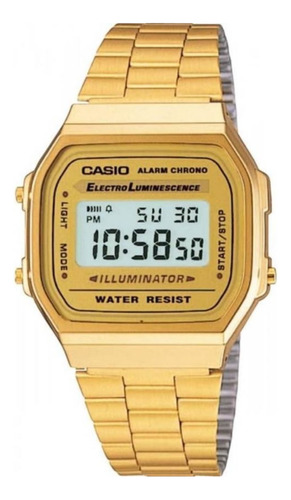 Reloj Casio A-1687wg Retro Alarma Crono Illuminator Wr