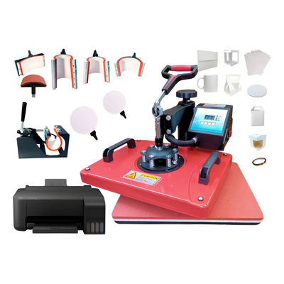 Kit Combo 8 En 1 Tlp 29x38 Plancha + Impresora +1000 Diseños | Meses sin interés