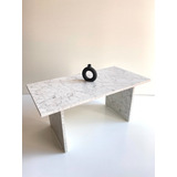 Mesa Ratona Moderna Simil Marmol Carrara (melamina Mdf)