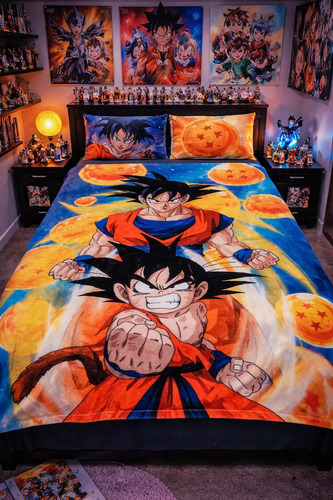 Frazada Cobertor Dragon Ball Matrimonial La Perla