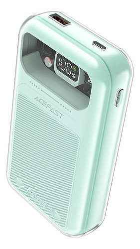 Cargador Power Bank 20000 Mah Carga Rápida Pd 30w Crystal M2 Color Verde