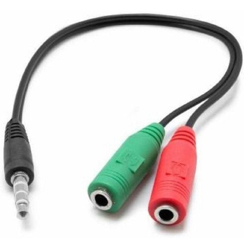 Cable Convertidor Jack 3.5 Macho A Micrófono Y Audio Hembras